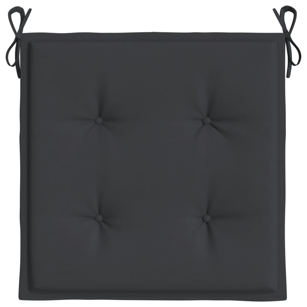 Chair Cushions 6 pcs Black 40x40x3 cm in Oxford Fabric