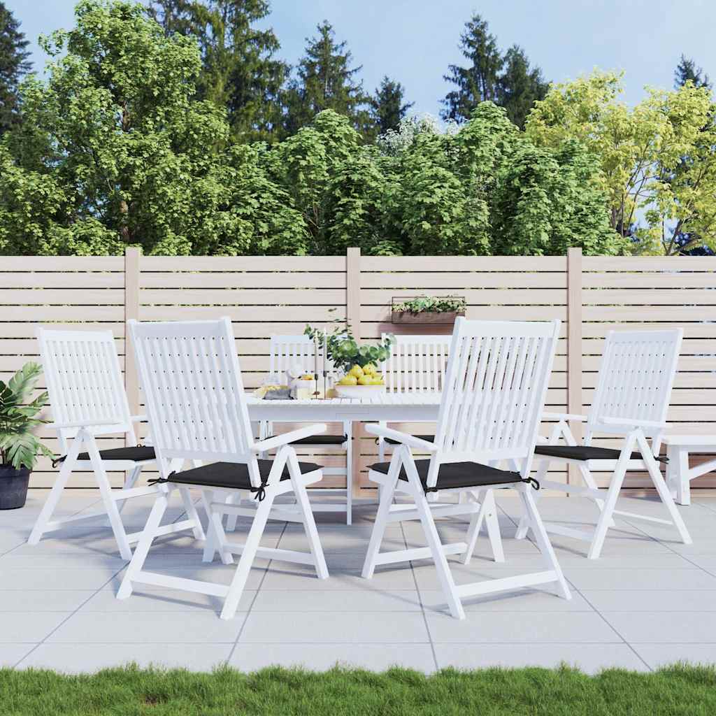 Cuscini per Sedia 6 pz Neri 40x40x4 cm in Tessuto Oxford | homemem39