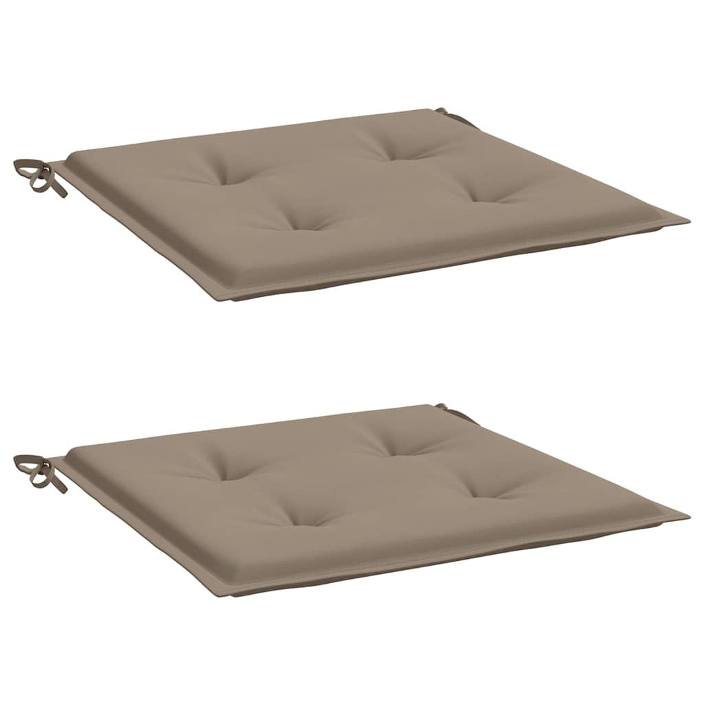 Cuscini per Sedia 2 pz Tortora 40x40x4 cm in Tessuto Oxford | homemem39