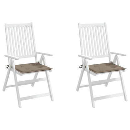 Cuscini per Sedia 2 pz Tortora 40x40x3 cm in Tessuto Oxford | homemem39