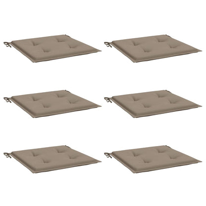 Cuscini per Sedia 6 pz Tortora 40x40x4 cm in Tessuto Oxford | homemem39