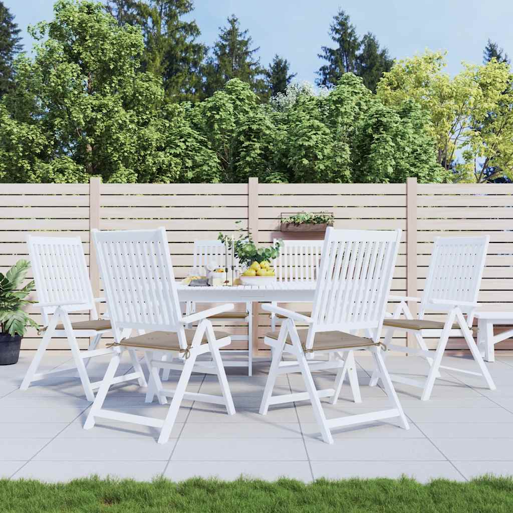 Cuscini per Sedia 6 pz Tortora 40x40x4 cm in Tessuto Oxford | homemem39