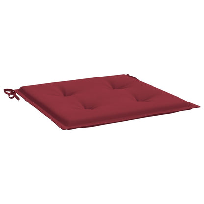 Cuscini per Sedia 2 pz Rosso Vino 40x40x3 cm in Tessuto Oxford