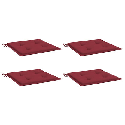Cuscini per Sedia 4 pz Rosso Vino 40x40x4 cm in Tessuto Oxford | homemem39