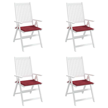 Cuscini per Sedia 4 pz Rosso Vino 40x40x4 cm in Tessuto Oxford | homemem39