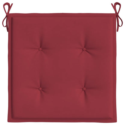 Cuscini per Sedia 4 pz Rosso Vino 40x40x4 cm in Tessuto Oxford | homemem39