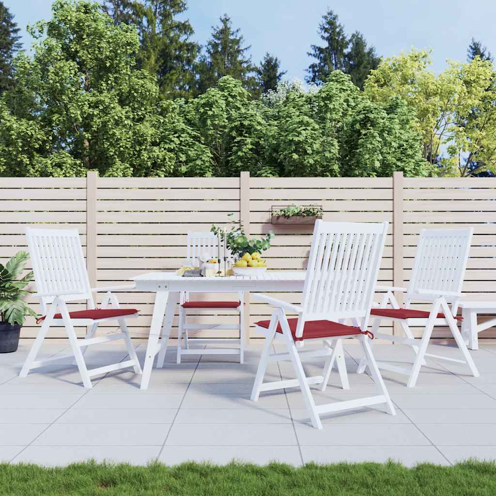 Cuscini per Sedia 4 pz Rosso Vino 40x40x4 cm in Tessuto Oxford | homemem39