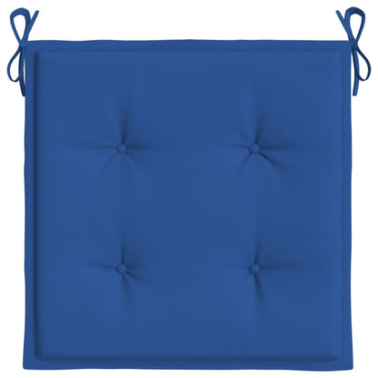 Cuscini per Sedia 2 pz Blu Reale 40x40x3 cm in Tessuto Oxford