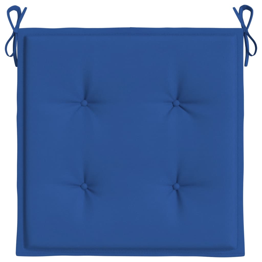 Cuscini per Sedia 4 pz Blu Reale 40x40x3 cm in Tessuto Oxford