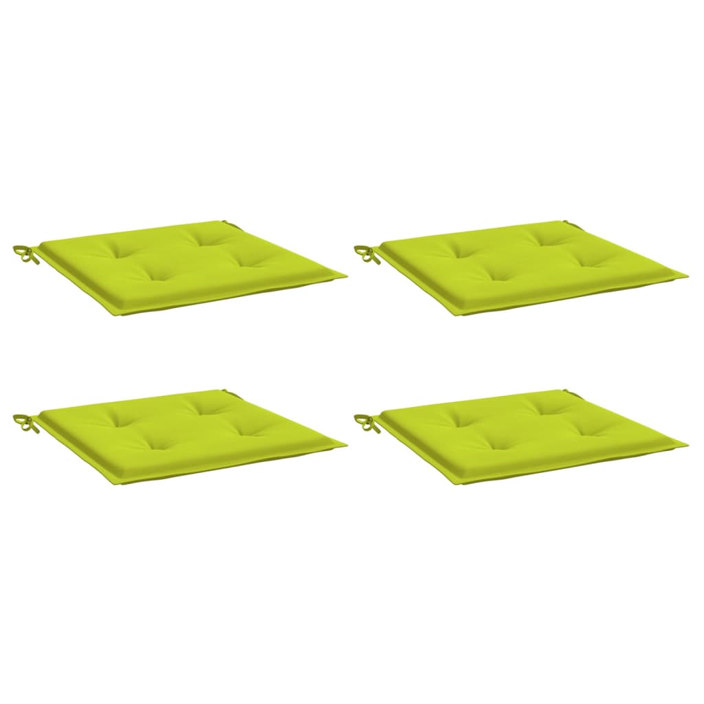 Chair Cushions 4 pcs Intense Green 40x40x3 cm Oxford Fabric