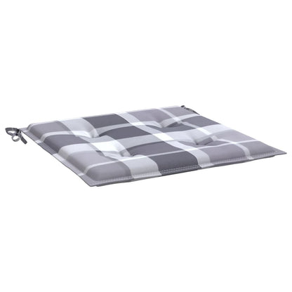 Cuscini per Sedia 6 pz a Quadri Grigi 40x40x4cm Tessuto Oxford | homemem39
