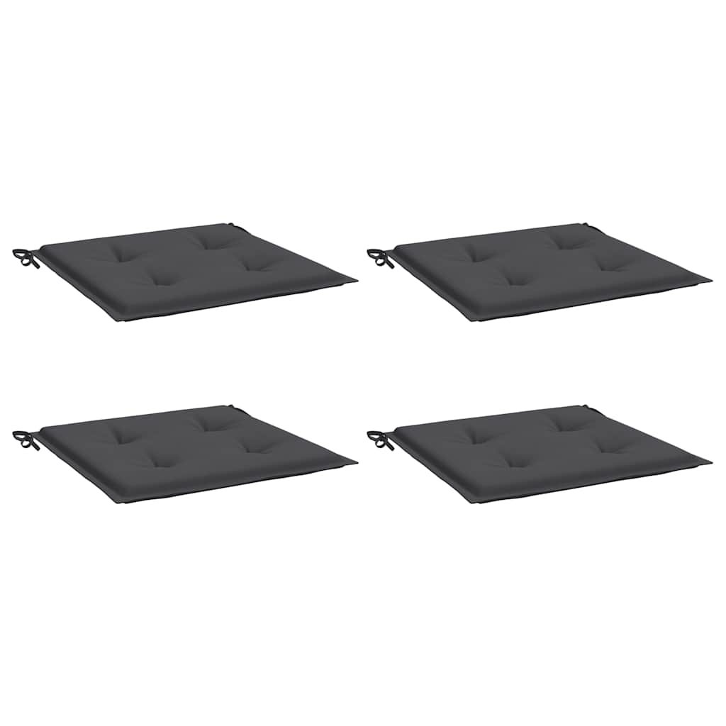 Cuscini per Sedia 4 pz Antracite 50x50x4 cm in Tessuto Oxford | homemem39