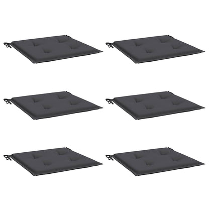 Cuscini per Sedia 6 pz Antracite 50x50x4 cm in Tessuto Oxford | homemem39