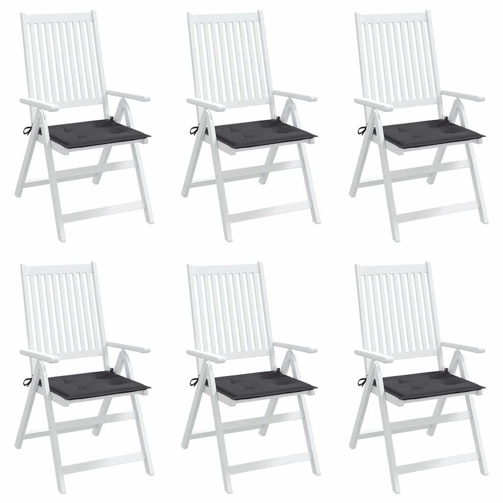 Cuscini per Sedia 6 pz Antracite 50x50x3 cm in Tessuto Oxford | homemem39