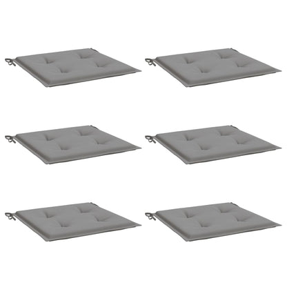 Cuscini per Sedia 6 pz Grigi 50x50x4 cm in Tessuto Oxford | homemem39