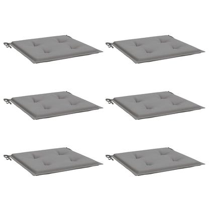 Cuscini per Sedia 6 pz Grigi 50x50x3 cm in Tessuto Oxford