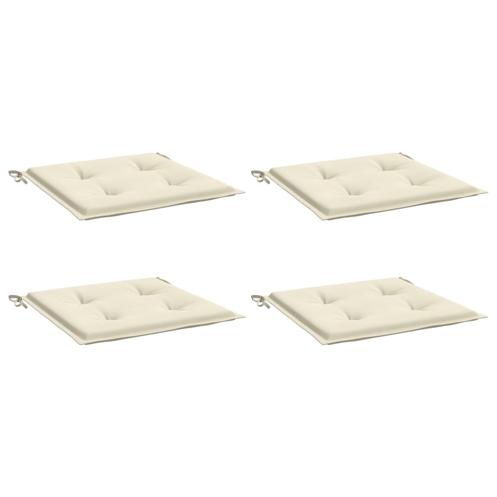 Cuscini per Sedia 4 pz Crema 50x50x4 cm in Tessuto Oxford