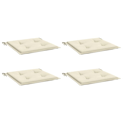 Cuscini per Sedia 4 pz Crema 50x50x4 cm in Tessuto Oxford