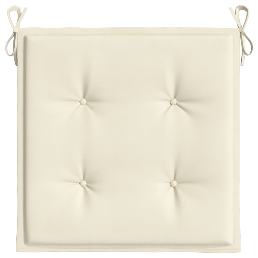 Cuscini per Sedia 4 pz Crema 50x50x4 cm in Tessuto Oxford | homemem39