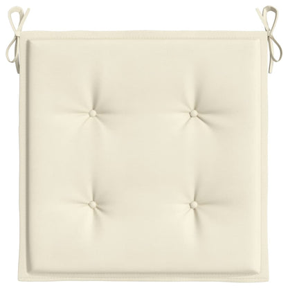 Cuscini per Sedia 4 pz Crema 50x50x4 cm in Tessuto Oxford | homemem39