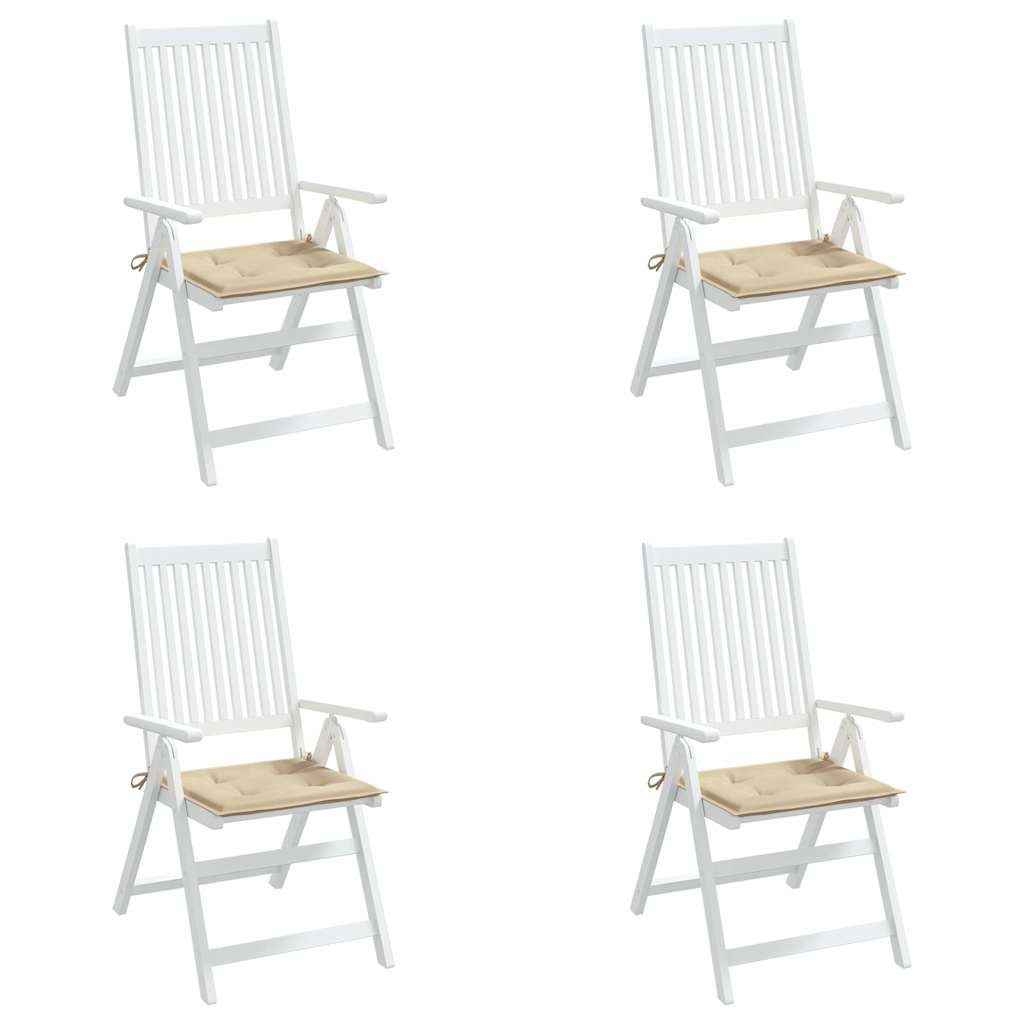 Cuscini per Sedia 2 pz Beige 50x50x3 cm in Tessuto Oxfor4 | homemem39