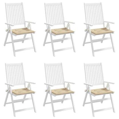 Cuscini per Sedia 6 pz Beige 50x50x3 cm in Tessuto Oxford | homemem39