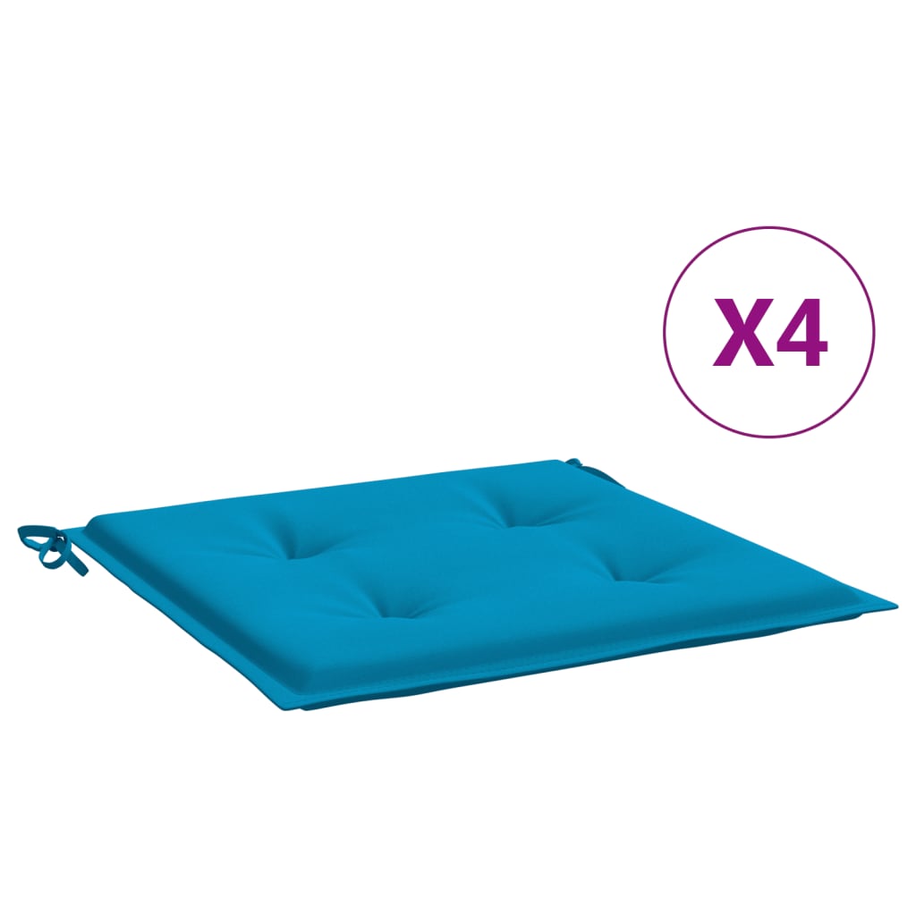 Cuscini per Sedia 4 pz Blu 50x50x4 cm in Tessuto Oxford