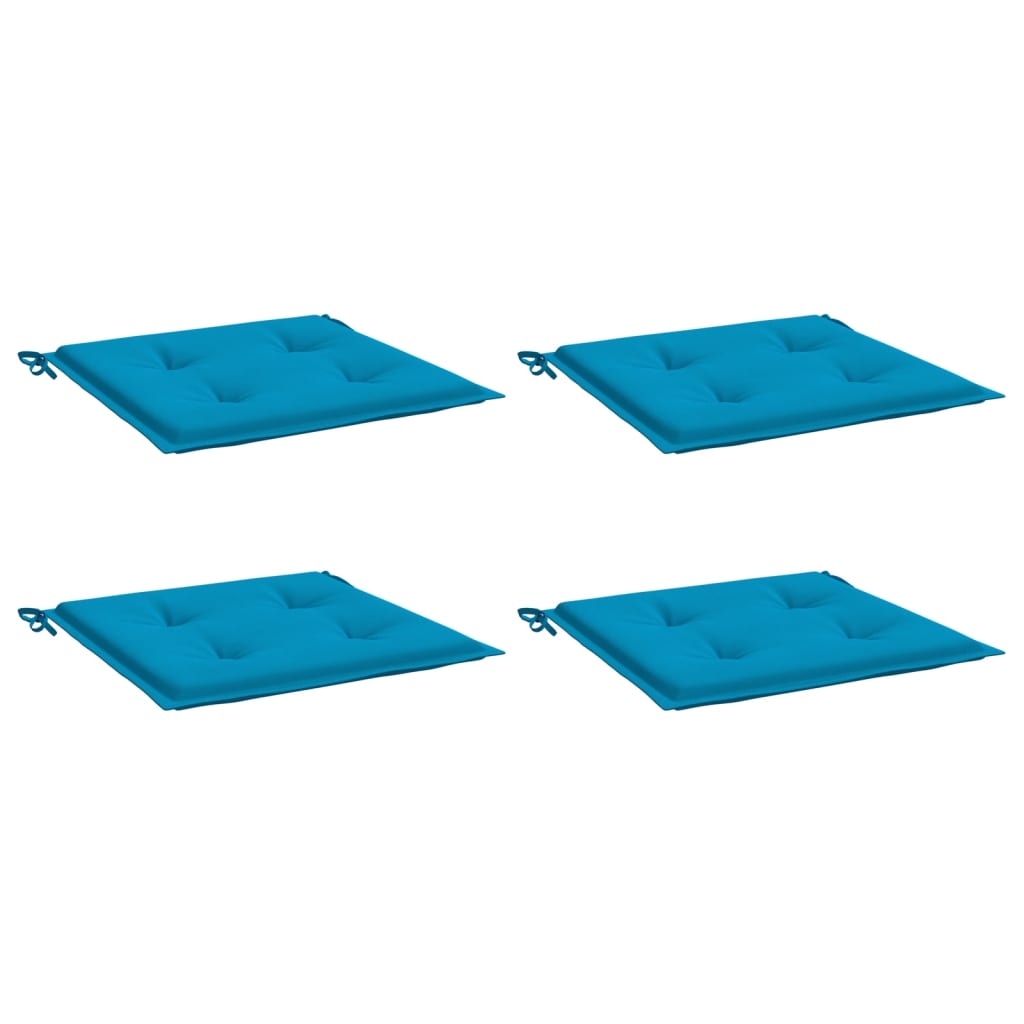 Cuscini per Sedia 4 pz Blu 50x50x4 cm in Tessuto Oxford