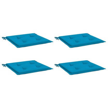 Cuscini per Sedia 4 pz Blu 50x50x4 cm in Tessuto Oxford