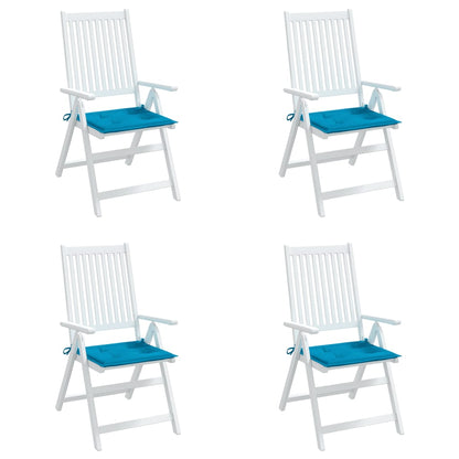 Cuscini per Sedia 4 pz Blu 50x50x4 cm in Tessuto Oxford
