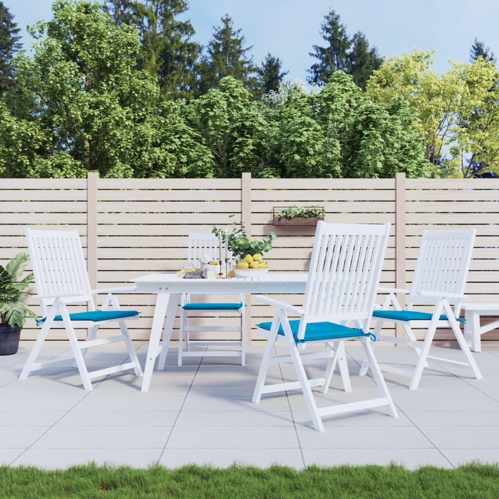 Cuscini per Sedia 4 pz Blu 50x50x4 cm in Tessuto Oxford