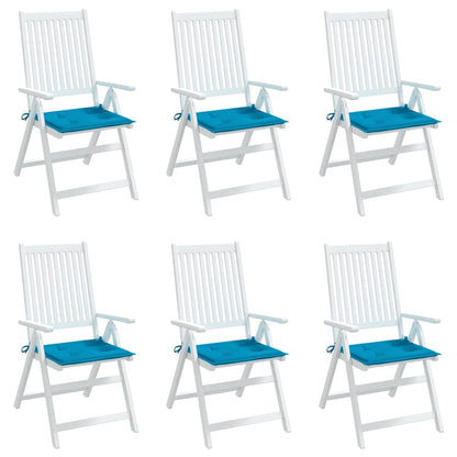 Cuscini per Sedia 6 pz Blu 50x50x4 cm in Tessuto Oxford