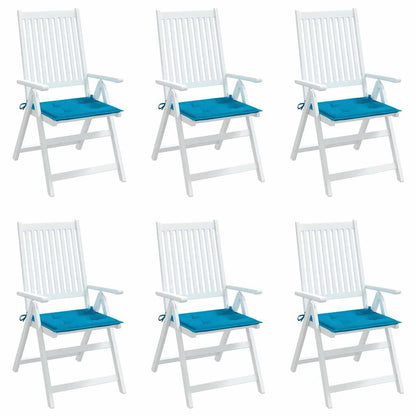 Cuscini per Sedia 6 pz Blu 50x50x3 cm in Tessuto Oxford