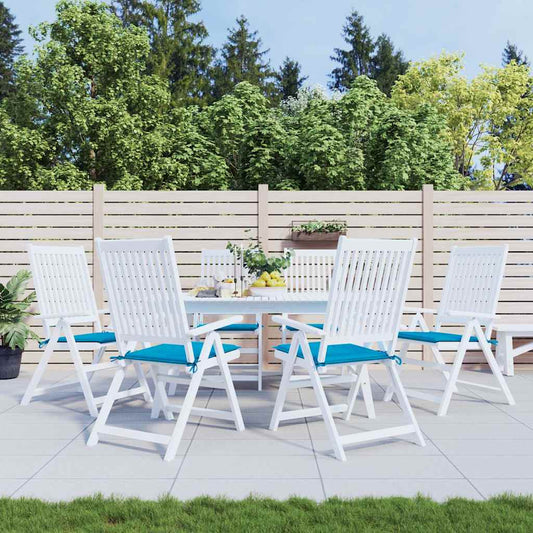 Cuscini per Sedia 6 pz Blu 50x50x3 cm in Tessuto Oxford
