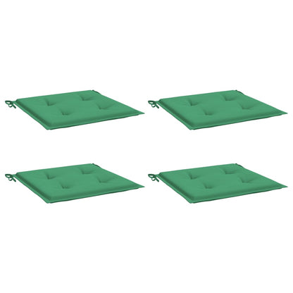 Cuscini per Sedia 4 pz Verdi 50x50x3 cm in Tessuto Oxford