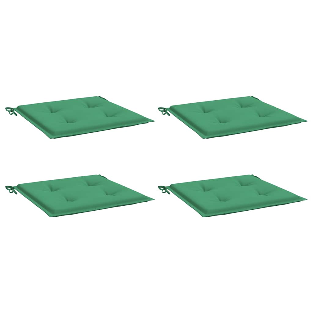 Cuscini per Sedia 4 pz Verdi 50x50x3 cm in Tessuto Oxford