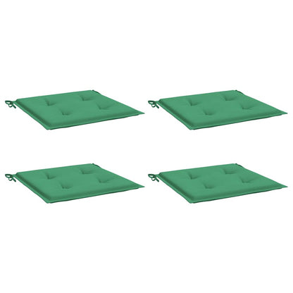 Cuscini per Sedia 4 pz Verdi 50x50x3 cm in Tessuto Oxford
