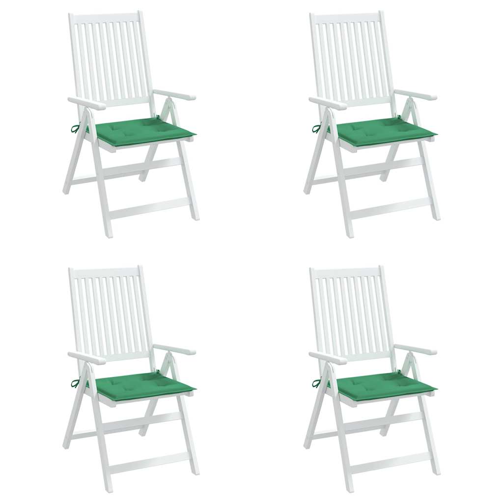 Cuscini per Sedia 4 pz Verdi 50x50x3 cm in Tessuto Oxford