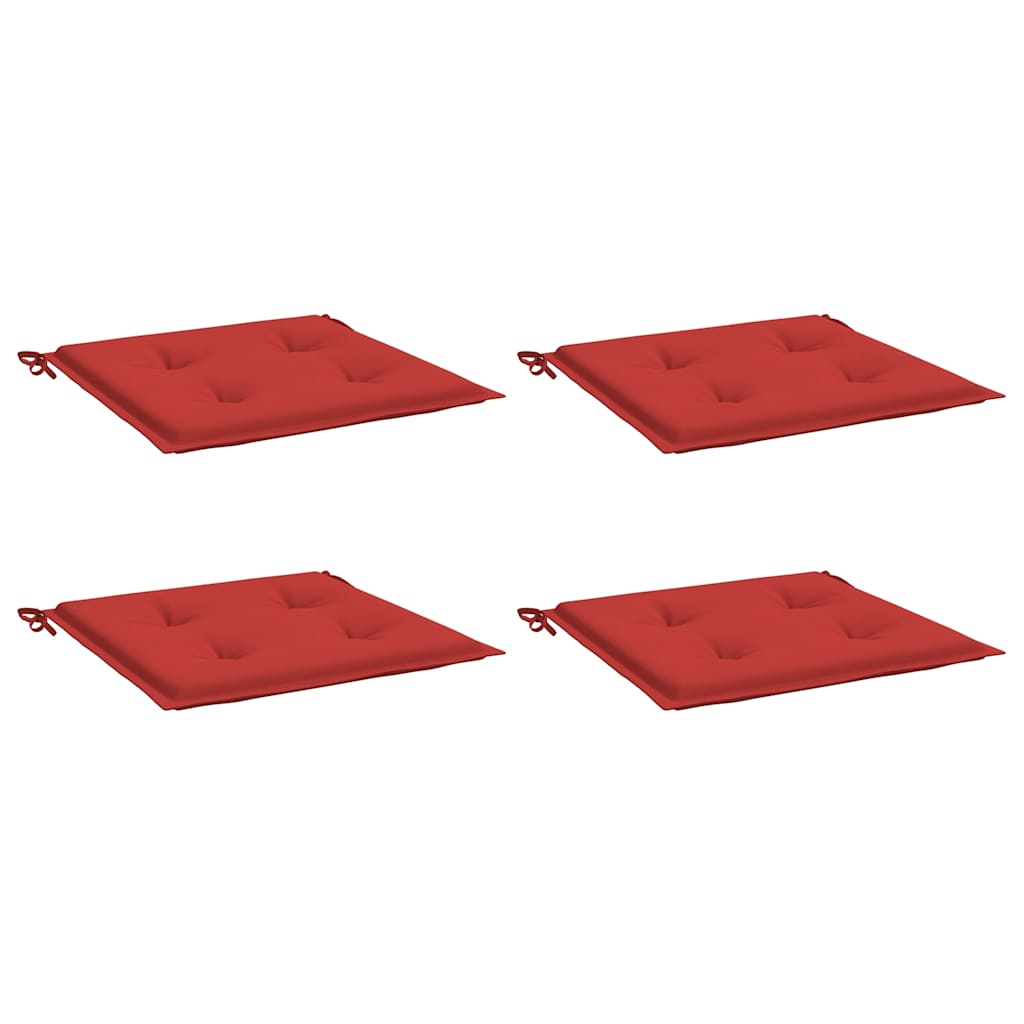 Cuscini per Sedia 4 pz Rossi 50x50x4 cm in Tessuto Oxford | homemem39