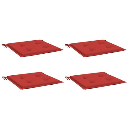 Cuscini per Sedia 4 pz Rossi 50x50x4 cm in Tessuto Oxford | homemem39