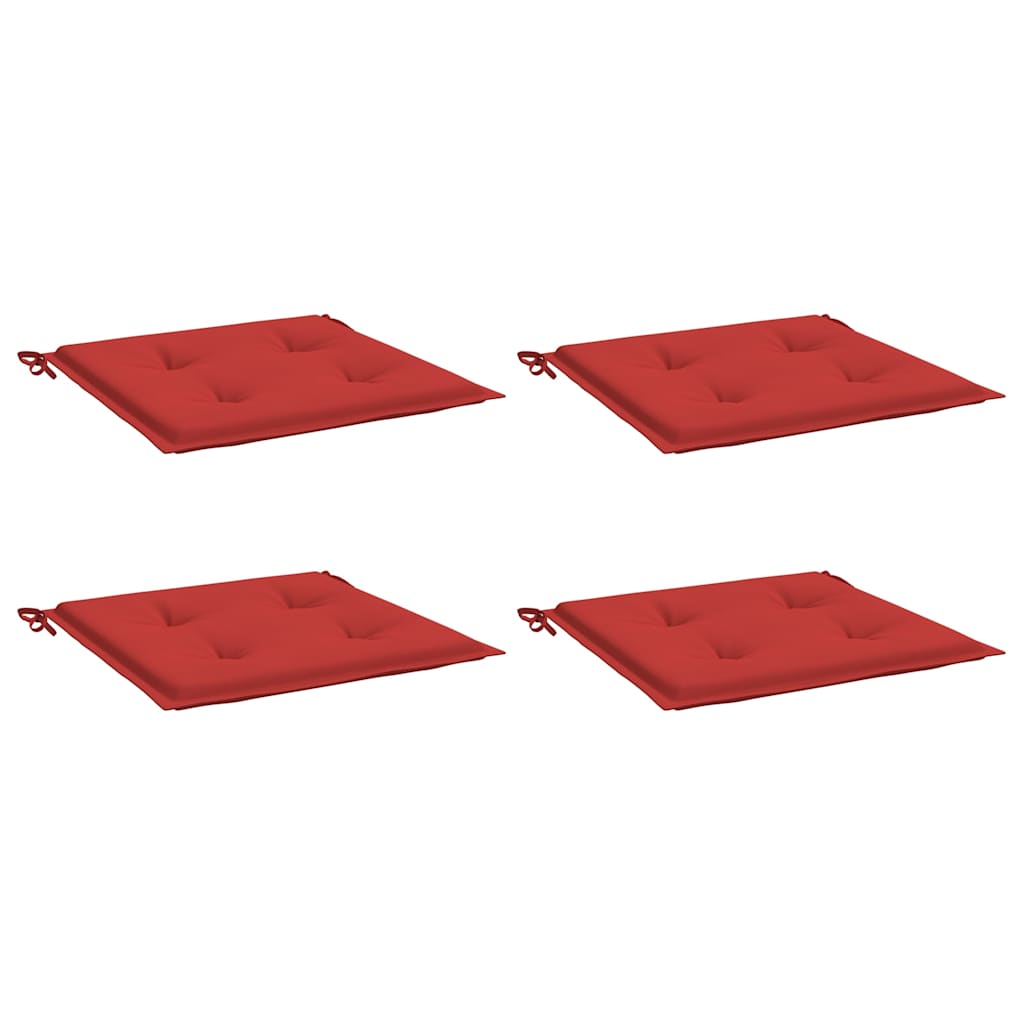 Cuscini per Sedia 4 pz Rossi 50x50x3 cm in Tessuto Oxford