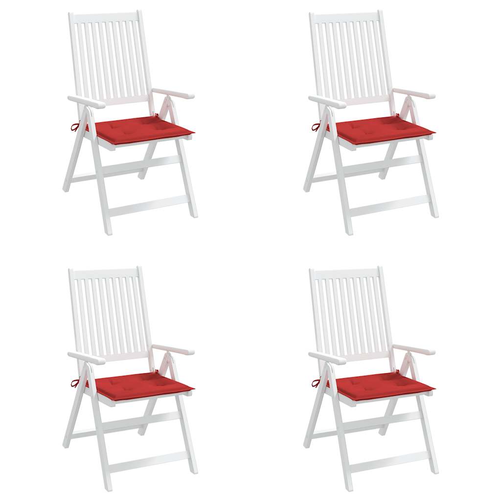 Cuscini per Sedia 4 pz Rossi 50x50x3 cm in Tessuto Oxford | homemem39