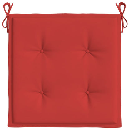 Chair Cushions 4 pcs Red 50x50x3 cm in Oxford Fabric