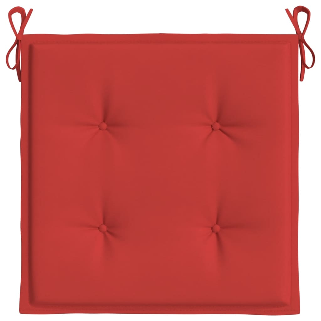 Cuscini per Sedia 6 pz Rossi 50x50x4 cm in Tessuto Oxford | homemem39