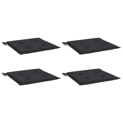 Cuscini per Sedia 4 pz Neri 50x50x3 cm in Tessuto Oxford