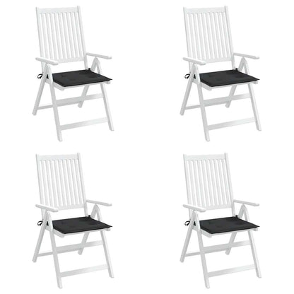 Cuscini per Sedia 4 pz Neri 50x50x4 cm in Tessuto Oxford | homemem39