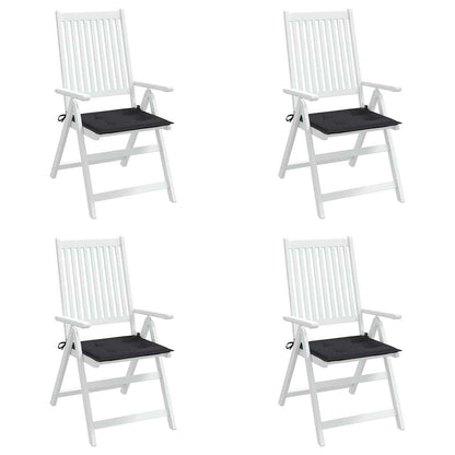 Cuscini per Sedia 4 pz Neri 50x50x3 cm in Tessuto Oxford