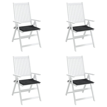 Chair Cushions 4 pcs Black 50x50x3 cm in Oxford Fabric
