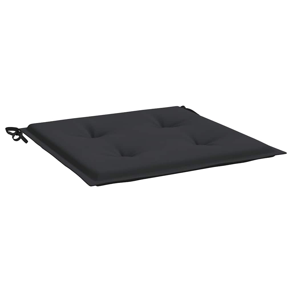 Cuscini per Sedia 4 pz Neri 50x50x4 cm in Tessuto Oxford | homemem39