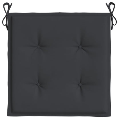 Chair Cushions 4 pcs Black 50x50x3 cm in Oxford Fabric